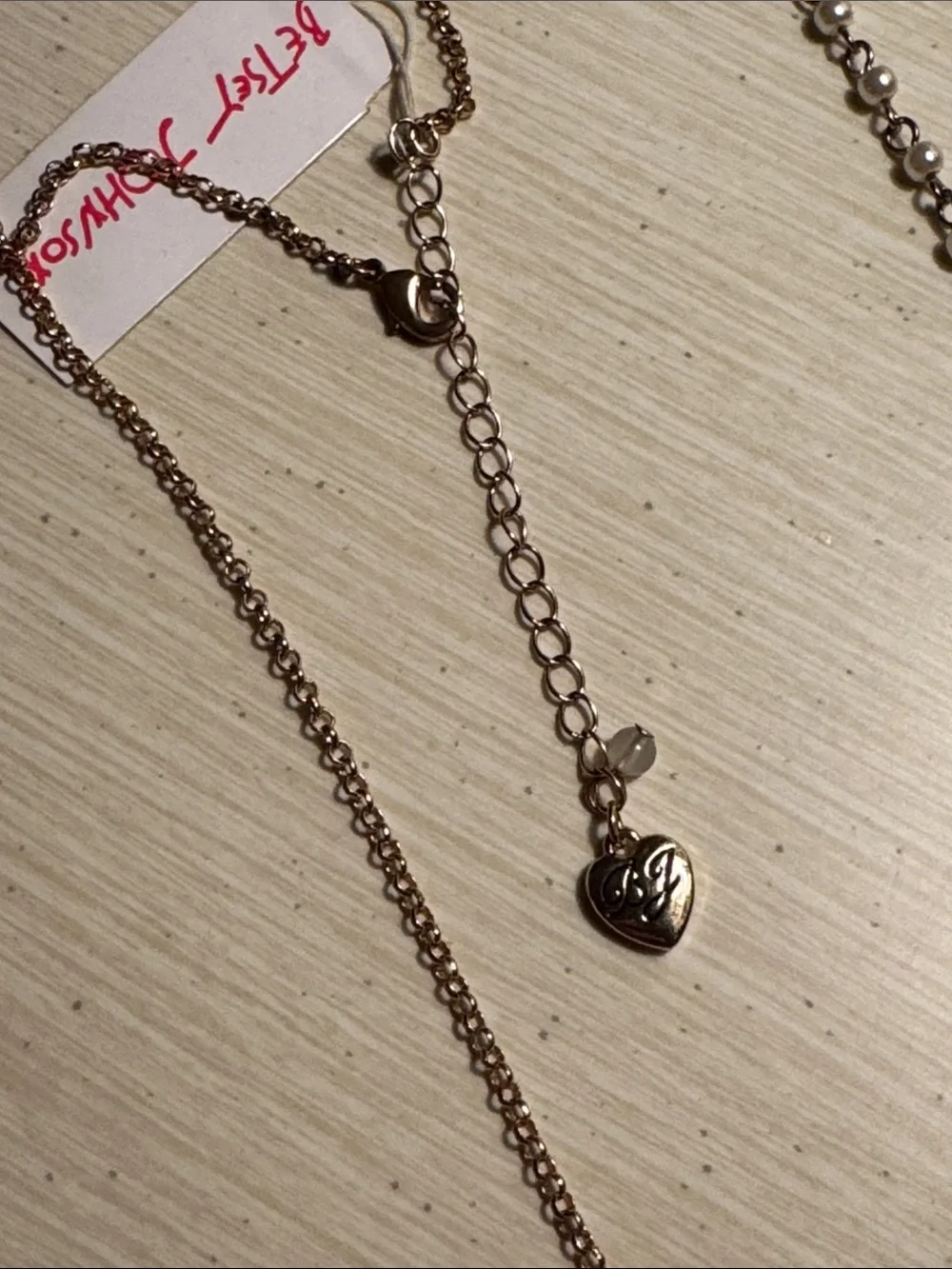 Betsey Johnson Bronze Owl Pendant Watch with Pink Glasses